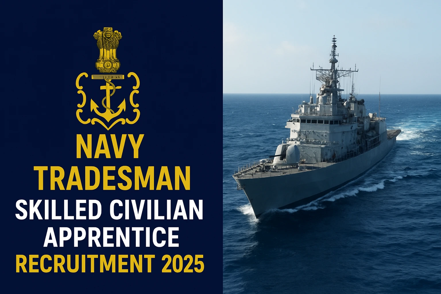 Navy Tradesman Skilled Civilian Apprentice Recruitment 2025