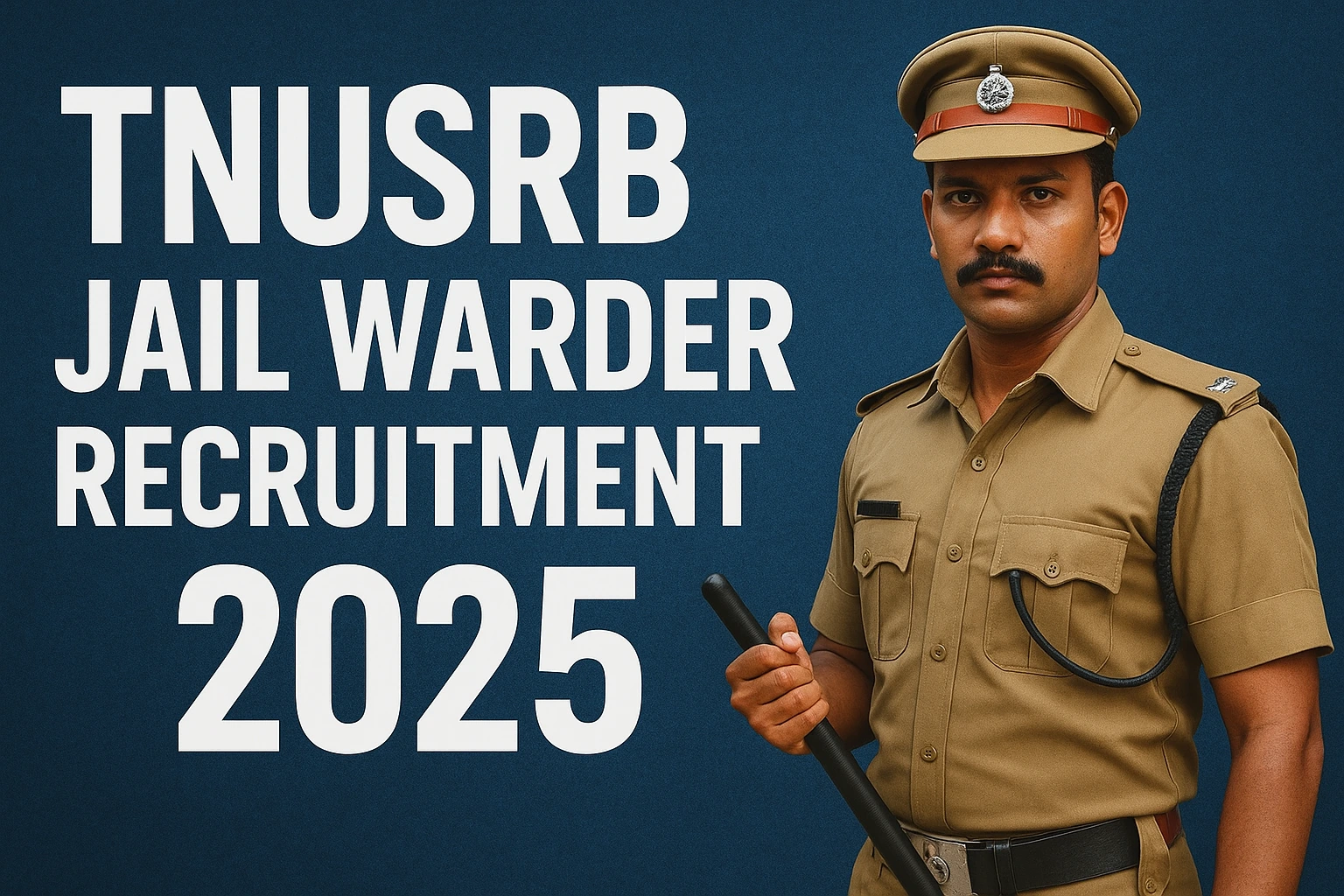 TNUSRB Jail Warder Recruitment 2025 Notification Out – 180 पदों के लिए