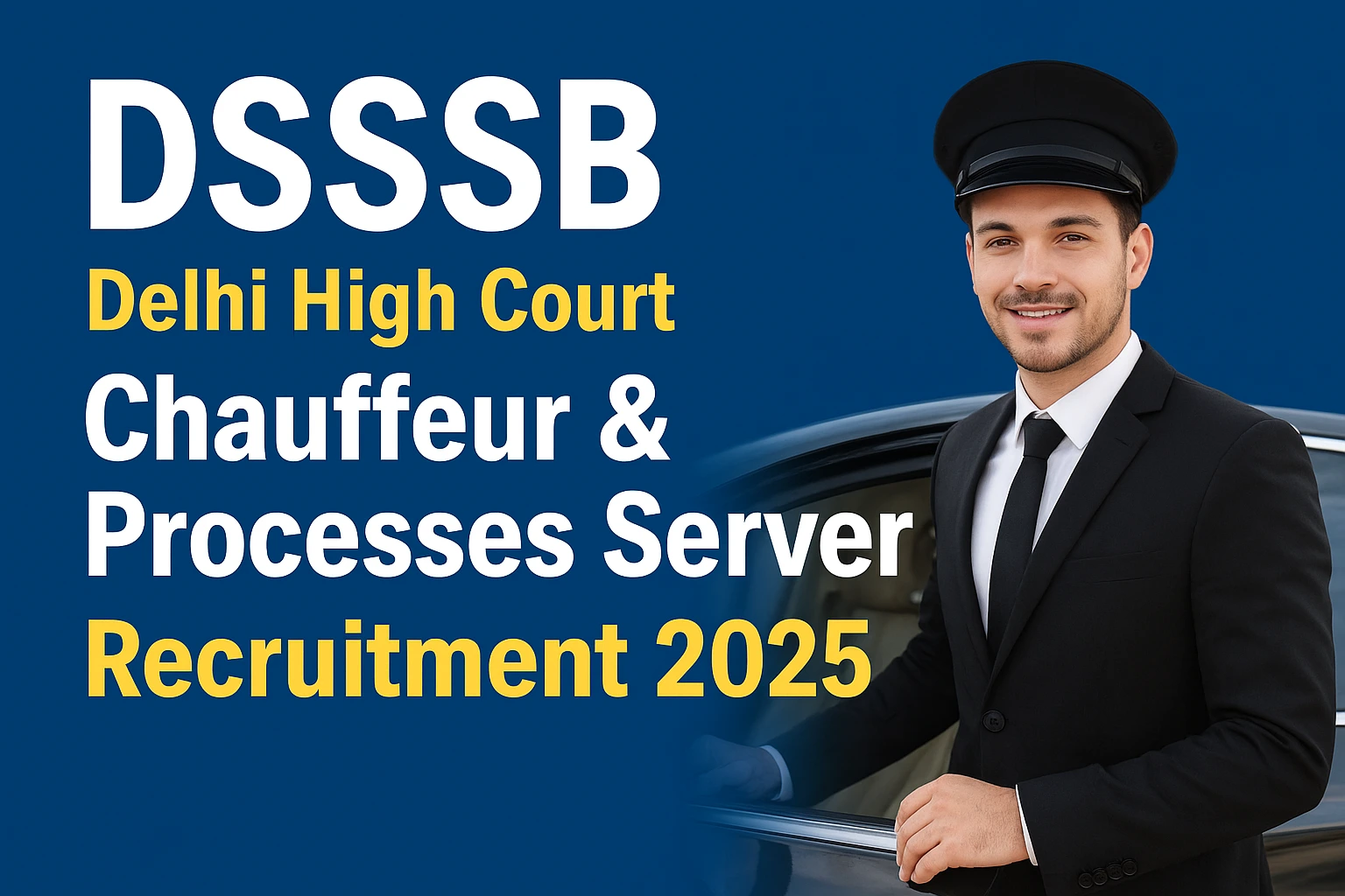DSSSB Chauffeur & Process Server Recruitment 2025