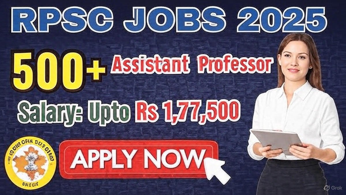 RPSC Assistant Professor Recruitment 2025