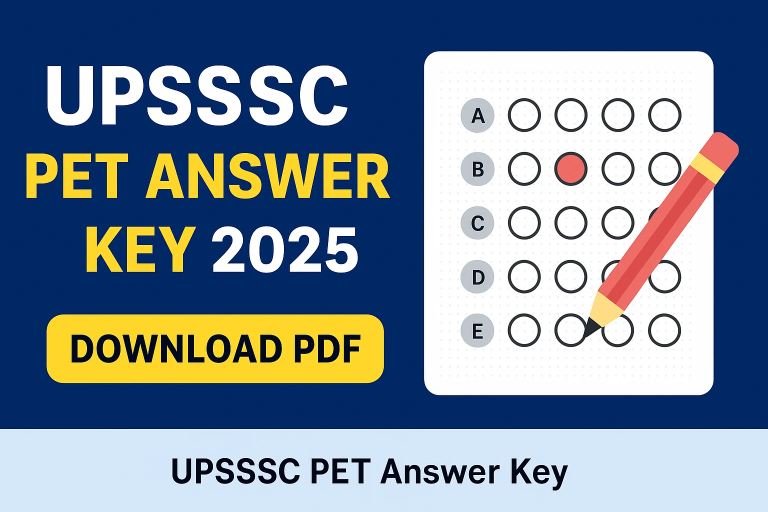UPSSSC PET Answer Key 2025