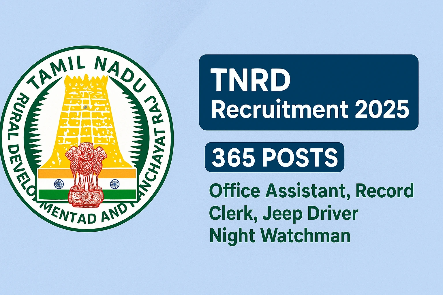 TNRD Office Assistant, Record Clerk and More Recruitment 2025