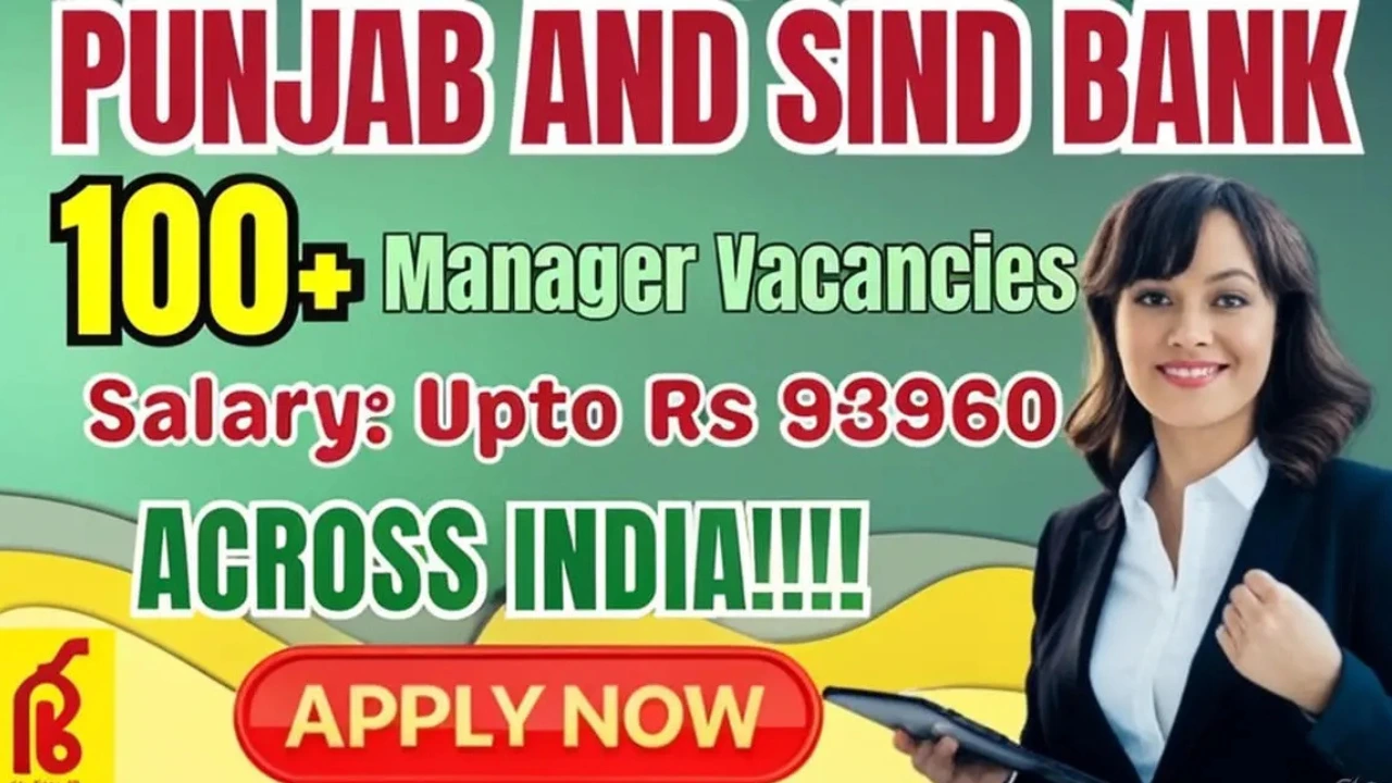 Punjab and Sind Bank Recruitment 2025 – Apply Online for 190 Credit & Agriculture Manager Posts