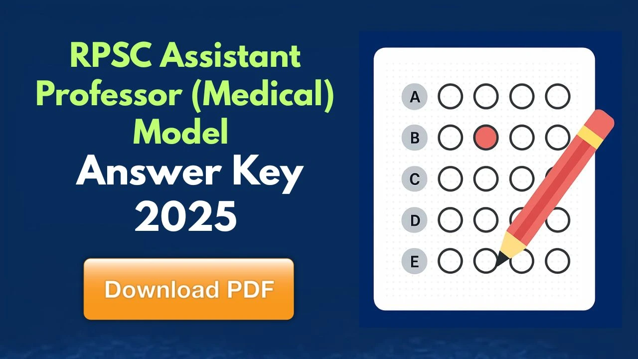 RPSC Assistant Professor Medical Answer Key 2025